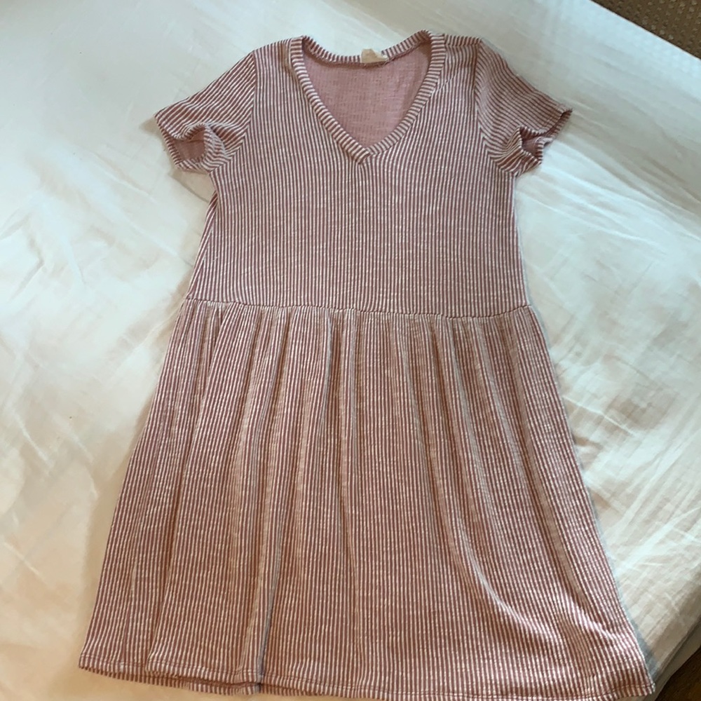 Pink and White Dress